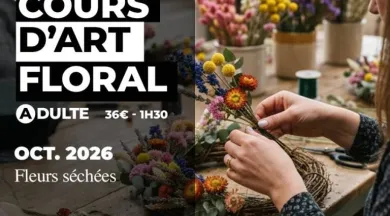 Cours d'Art Floral 2026 - Aux temps Fleuris