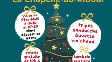 Affiche Noël - comité des fêtes La chapelle au riboul