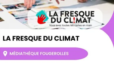 Affiche Fresque du climat Fougerolles-du-Plessis - Réseau Lecture