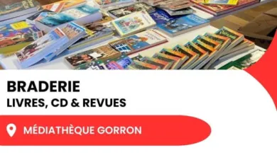 Affiche braderie octobre-novembre Gorron - Réseau Lecture