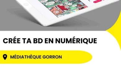 Affiche Atelier BD Numérique Gorron - Réseau Lecture