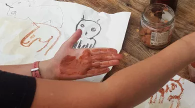 Comme un tout petit artiste de la Préhistoire - Ile Moulinsart