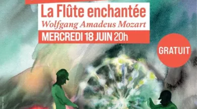Opéra sur écrans : la flûte enchantée  - illustration © Makiko Furuichi pour Angers Nantes Opéra 