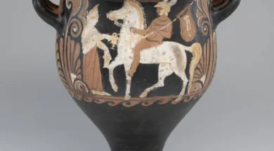 Cratère en cloche, Peintre de New York GR 1000, Grèce, vers 350 av. J.-C - Musées d’Angers, David Riou