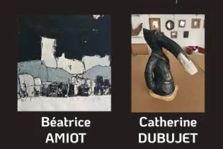 AFFICHE - expo AMIOT-DUBUJET  - Mairie Tiercé