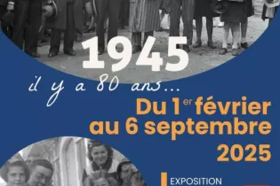 Affiche Exposition 1944-1945, la fin de la guerre … - La Vigie - Mémorial des Déportés de la Mayenne 