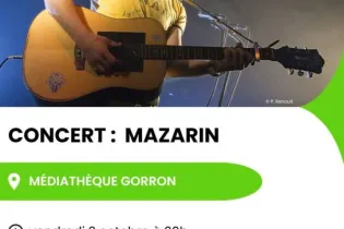 Affiche concert Mazarin - Réseau Lecture & P. Renault