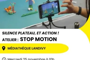 Affiche atelier Stop Motion - Réseau Lecture