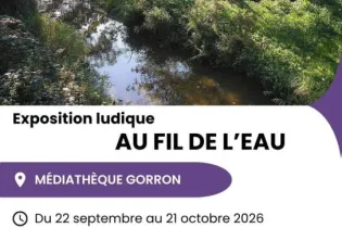 Affiche Expo ludique au fil de l'eau - Réseau Lecture