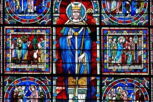 Vitrail Saint-Julien de la cathédrale du MANS - Ville du Mans