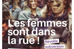 Affiche de l'exposition "Les femmes sont dans la rue!"_1 - Création graphique : lavilainestjolie.com/ ; Photogaphie (retouchée) : @qpfeydel